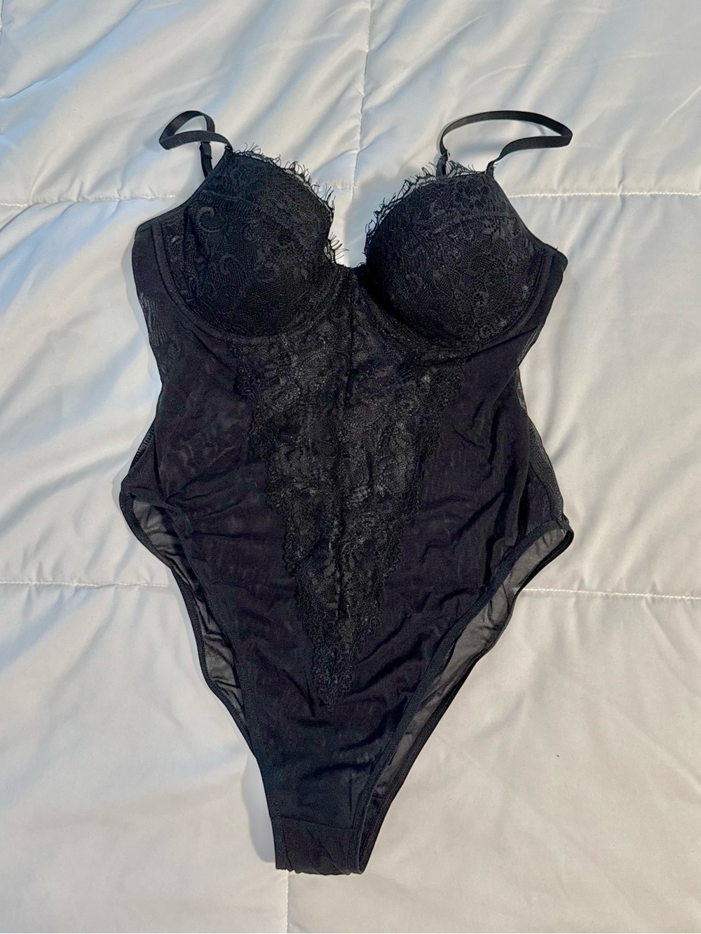 Forever 21 Black Lace Bodysuit